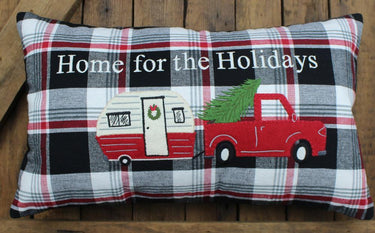 Winter Plaid Black, Red, Cream Pillow PL044020 - The Fox Decor